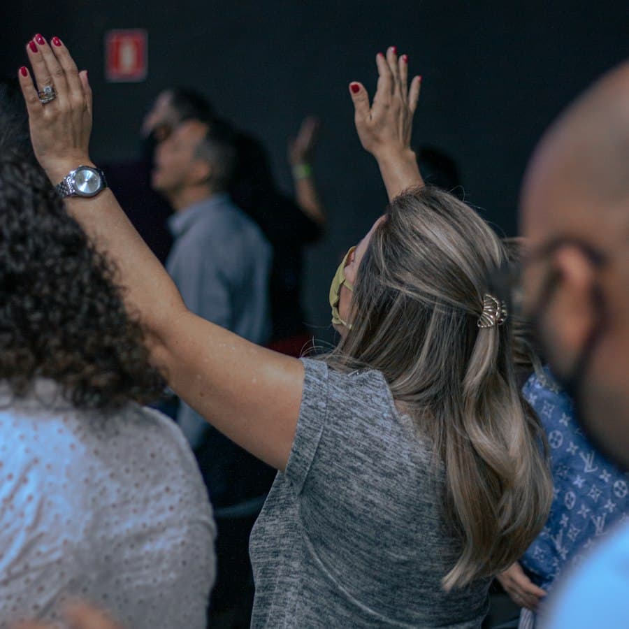 Members worshipping together