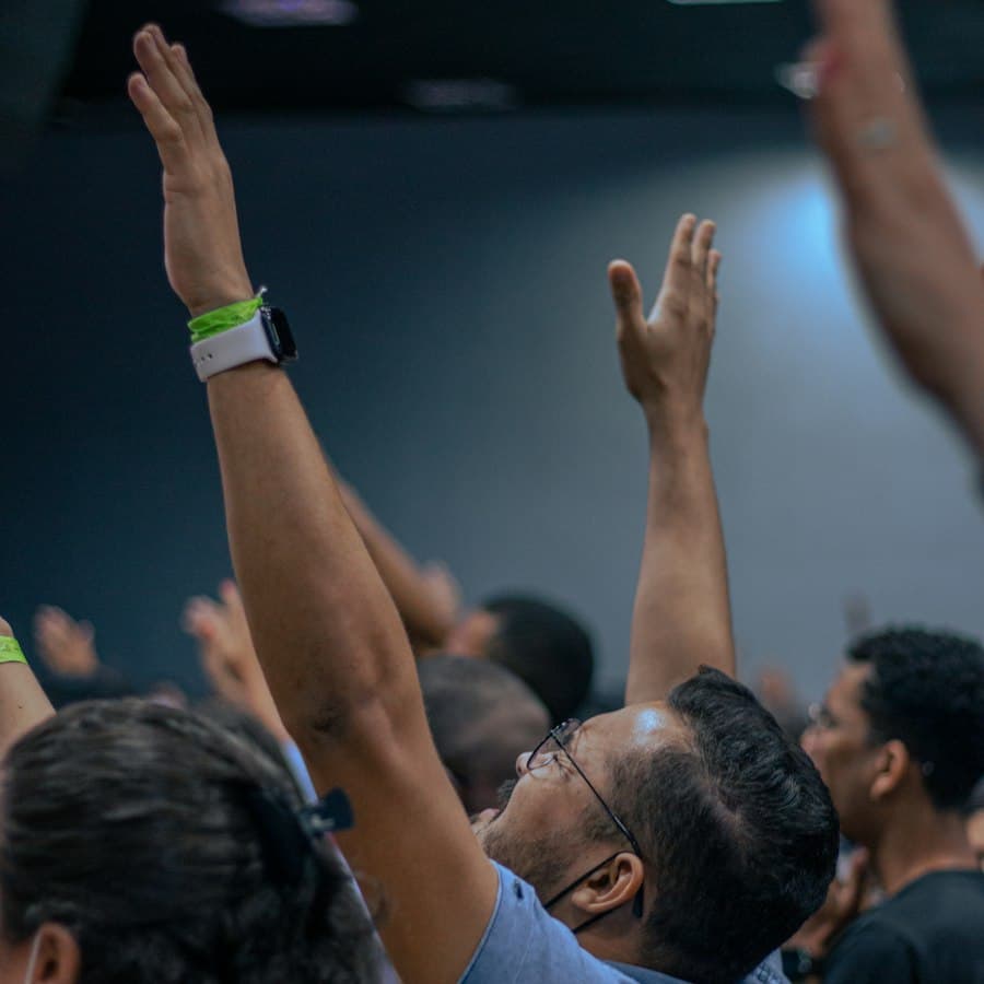 Congregation in worship